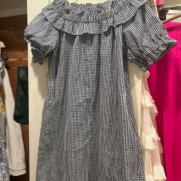 Sara Campbell black and white gingham dress with gathered top. NWT - Picture 1 of 7